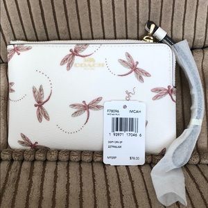 COACH Corner Zip wallet with dragonfly design#NWT